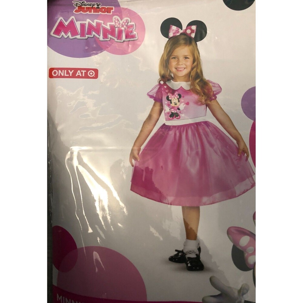 Girls Minnie Mouse Dress Up Costume Size 2T NIP B2